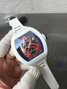 Reloj Tourbillon de Diseño Personalizado Estilo 52-03, Reloj Mecánico de Lujo para Hombre de Cerámica Blanca - Product Image 3