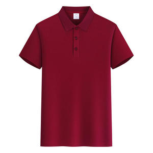Polo personnalisé pour homme, couleur unie, coton Oxford, tissu fin, vêtements de sport, manches courtes, rouge, personnalisable pour l'été - Product Image 3