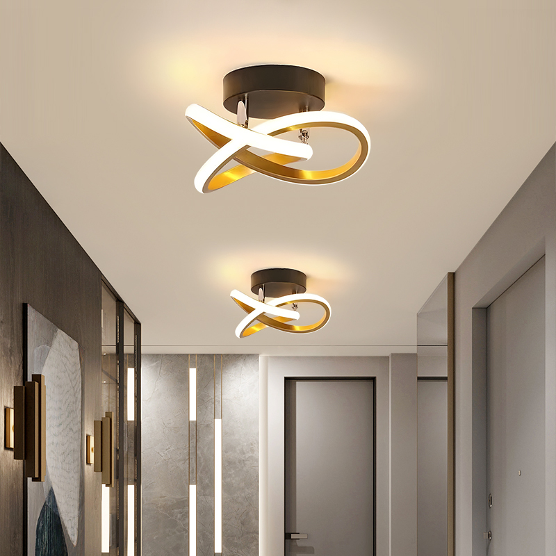 Modern LED Acrylic Ceiling Lights Indoor Mounted Lighting for Bedroom Aisle Corridor 220V AC Aluminum Base