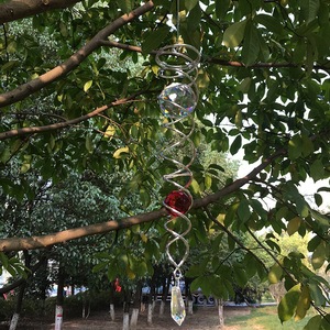 Atrapasueños de Cristal en Espiral de 18 Pulgadas, de Metal con Cuentas de Vidrio para Decoración de Ventanas - Product Image 4