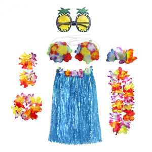 open lace back dress Hawaiian Party Girl Costume Kit Pink