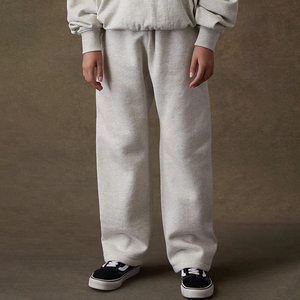 Pantalones Rectos Esenciales para Hombre, Cintura Media, 100% Algodón, con Letras Estampadas - Product Image 6
