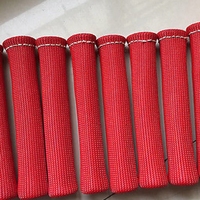 Hot-Selling Rouge Fibre De Verre Isolant Fire Sleeve Haute Température Bougie Fil Boot Prix Usine