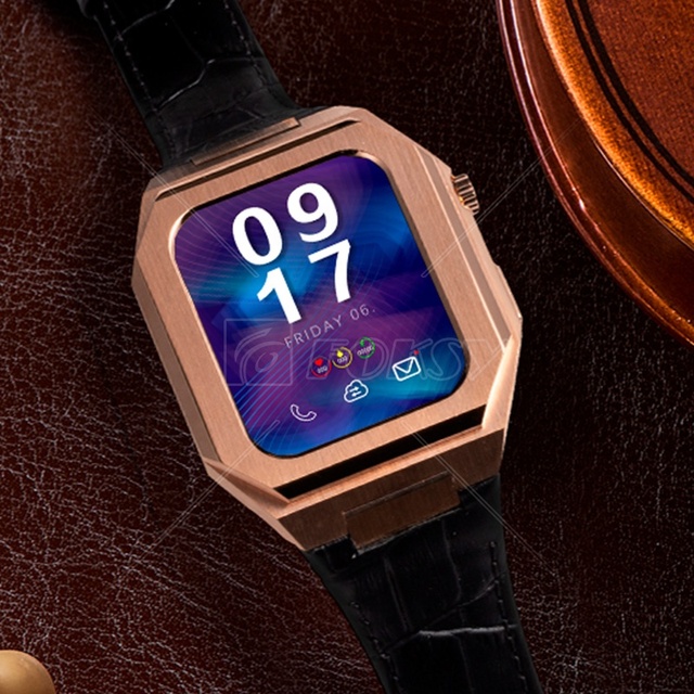 Customized Logo Stainless Steel Watch Case with Gold Band 20mm Size Manufacturer for Watches