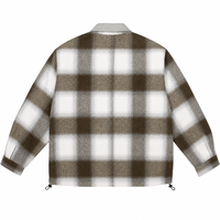 Veste unisexe à carreaux zippée avec col contrastant, style streetwear, pour hommes et femmes, sweat-shirt personnalisé OEM ODM, vente en gros en vrac