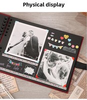 Album photo A4 DIY, couverture rigide en papier kraft, album de scrapbooking 80 pages, album souvenir, parfait pour la famille, les mariages