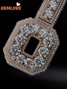 Custom <b>Name</b> Pendant Cuban Chain 925 <b>Silver</b> Diamond Personalized Hip Hop Necklace Gold Plated - Product Image 1