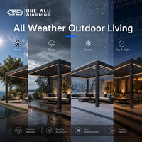 Pergola bioclimatique de luxe en aluminium pour extérieur, toit à lames motorisées imperméable, gazebo pour jardin, patio, cour arrière, usage commercial