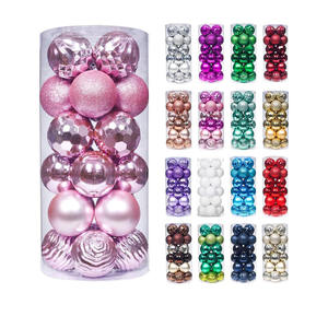 Coloré incassable arbre accrocher boules décor en gros décorations en plastique ornements boule de noël - Product Image 1