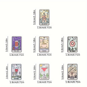 Broches de metal coleccionables alfileres de esmalte de <span class=keywords><strong>Tarot</strong></span> de estilo bohemio personalizados para solapa, Pin de esmalte suave y duro, venta directa del fabricante - Product Image 3