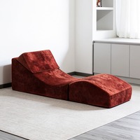 Nuevo Sofá Cama Modular Seccional Comprimido al Vacío, Sofá Perezoso de Tela Moderno Vintage para Hoteles, Villas y Salas de Estar, Plegable Sencillo