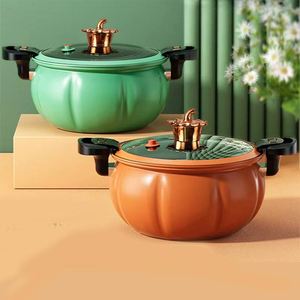 Revêtement antiadhésif 28CM Forme de citrouille <span class=keywords><strong>8</strong></span> <span class=keywords><strong>Litres</strong></span> Micro-cuiseur à pression avec cuiseur vapeur Pot à soupe sous pression - Product Image 2