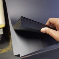 Feuilles de papier spécial recyclable noir intense, format personnalisé, estampage à chaud pour emballages de luxe, étiquettes suspendues, couvertures de brochures