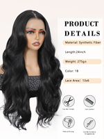 13*6 HD Lace Front Style Wig Serat Sintetis
