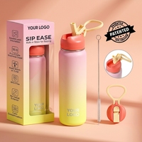 Bouteille d'eau isotherme sportive en acier inoxydable de 24 oz avec couvercle à paille anti-fuite, personnalisable avec logo, vente en gros du fabricant