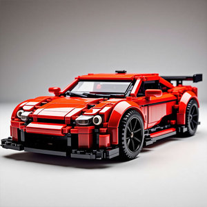 Custom <b>Building</b> <b>Block</b> Sports Car Plastic Assembly Toy For 8 To 13 Years Friction Powered Unisex Model From China - Product Image 5