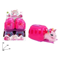 Sac à dos en peluche MAZZEO GIOCATTOLI Magico Unicorno 17x15x14cm avec jouet licorne pour filles de 2 à 4 ans, rembourré en coton PP