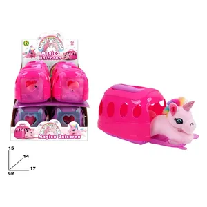Magico Unicorno Plush <b>Backpack</b> 17x15x14 Cm with Unicorn Toy for Girls 2-4 Years PP Cotton Filled - Product Image 1