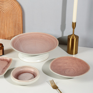 Bol à ramen en porcelaine, style japonais, design épuré et discret, forme de corne irrégulière, avec pied haut, pour nouilles froides, compatible micro-ondes - Product Image 3
