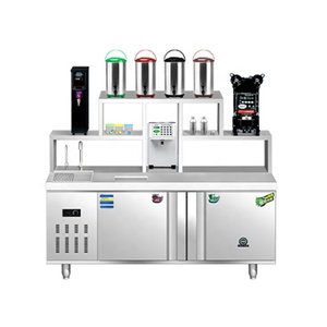 Station de travail Boba en acier inoxydable, Table de travail, présentoir pour boissons au lait ou <span class=keywords><strong>Bubble</strong></span> de thé, modèle à personnaliser, 1 pièce - Product Image 5