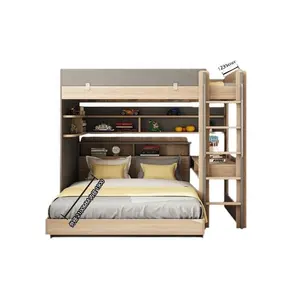 Wholesale Bedroom Multi-function Loft kids bunk Bed Solid Used Wooden Furniture for bedroom
