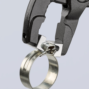 Pince à colliers de serrage KNIPEX 85 51 250 C pour colliers de serrage à clipser avec revêtement en plastique gris atramentisé antidérapant - Product Image 3