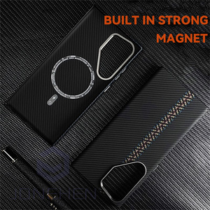 Coque ultra-fine de luxe pour Samsung Galaxy S23 Plus S24 S25 S26 Ultra, motif <span class=keywords><strong>fibre</strong></span> de carbone, magnétique, pour protection d'objectif métallique magnétique - Product Image 3