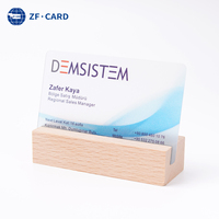 Fournisseur de cartes transparentes à impression personnalisée 85.5*54mm Iso14443A Business NFC 13.56mhz Pvc Card