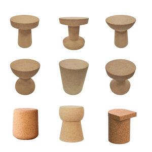 Ghế đẩu làm từ nút chai rượu vang tự nhiên, hình tròn, dùng làm bàn cạnh giường ngủ, bàn trang điểm cho phòng khách, quầy bar gia đình - Product Image 1