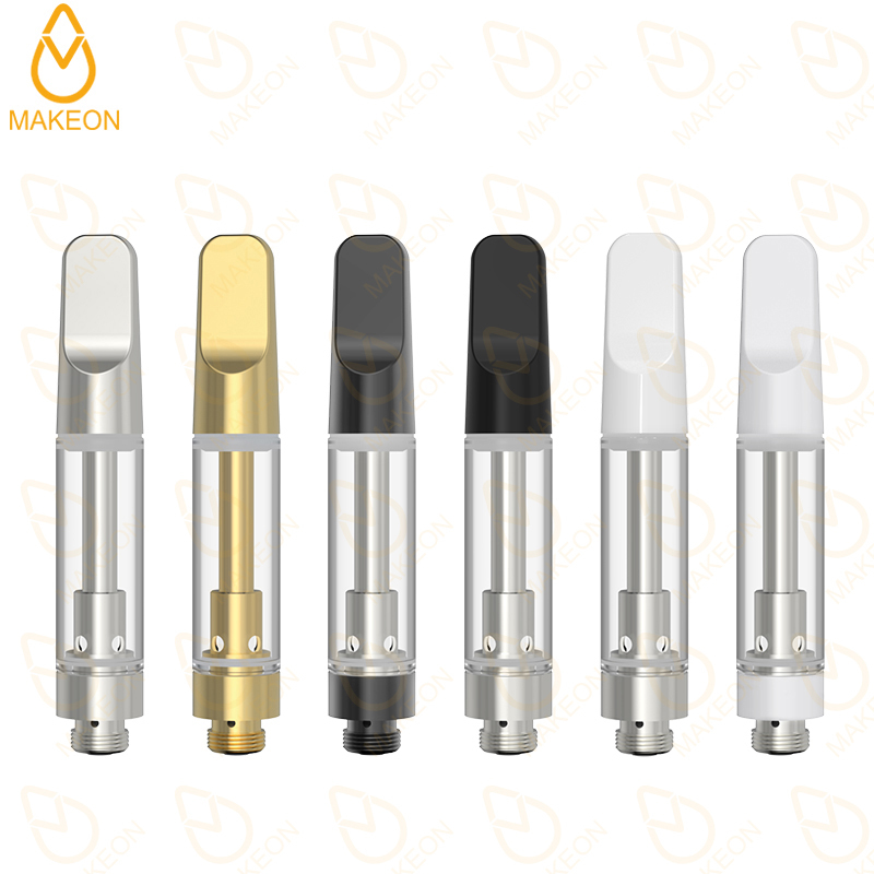 Makeon atomizer ceramic flat tip custom Logo Packaging Oil vape 510 Thread leakproof