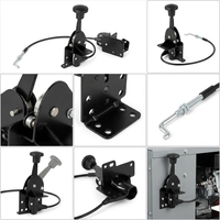 Rakitan Kontrol Throttle Tangan Hitam 333 D3677 untuk Tuas Throttle Mesin Backhoe Loader JCB 3CX T4i