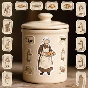 Small Business <b>Kitchen</b> Custom Logo Food Paper <b>Label</b> Box Seal Chicken Burger Restaurant PVC Cup Sticker - Product Image 3