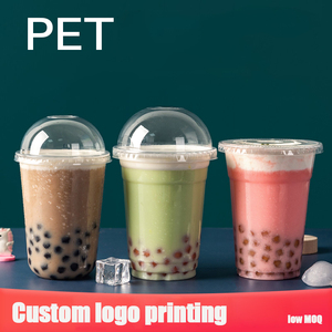 Gobelets en plastique écologiques avec logo personnalisé pour animaux de compagnie, thé au lait, thé aux fruits, baril personnalisé jetable, gobelets en plastique uniques - Product Image 6