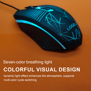 1.5M màu đen tùy chỉnh 4D Chuột có dây chuột đèn nền đầy màu sắc cho trường học văn phòng và trò chơi uuse - Product Image 2