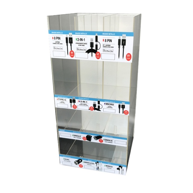 WEIHAI Custom Size Acrylic Mobile Phone Charger Display Stand