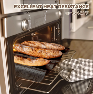 Plaque de cuisson perforée antiadhésive pour 3 pains longs italiens, pains <span class=keywords><strong>français</strong></span> et baguettes - Product Image 4