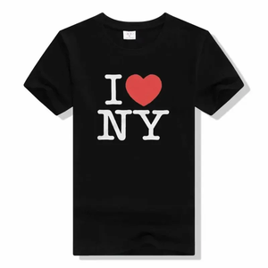 T-shirt I Love <span class=keywords><strong>New</strong></span> <span class=keywords><strong>York</strong></span> con Stampa Slogan, Stile Streetwear, 100% Cotone, per Uomo e Donna - Product Image 1