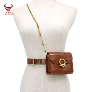 Cinturón de moda Ins, gran oferta, bolso de mujer, Cinturón desmontable, Mini Cadena de cuero, riñonera - Product Image 6