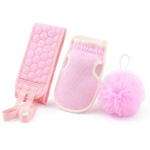 Ensemble de 3 accessoires de spa pratiques : masseur, gant de bain exfoliant, ceinture de massage, éponge de douche pour l'élimination de la boue, articles de bain - Product Image 1