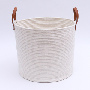 Haute Qualité Coton Corde Grande Capacité Grande Taille Peut Être Adapté Aux Besoins Du Client Logo Panier de Corde de Coton - Product Image 3