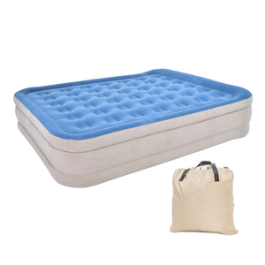 Lit d'air gonflable à trois couches en PVC bleu à 42 trous, doublement élargi, facile à transporter, <span class=keywords><strong>avec</strong></span> pompe électrique, pour le camping - Product Image 1
