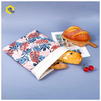 Sac à pain lavable en coton et cire d'abeille, personnalisable et durable, pour boulangerie et pain au levain
