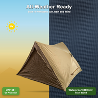 Tente de camping pop-up kaki foncé, ouverture automatique rapide, abri solaire imperméable avec tapis de sol, protection UV, tente familiale d'extérieur