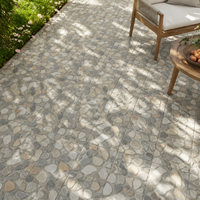 Carreaux de porcelaine d'extérieur antidérapants R11 de 18 mm, aspect pierre de quartz, pour la décoration des jardins, des patios et des allées