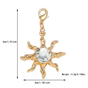 Nuevo Vintage Love Sun colgante joyería aleación 18K chapado en oro Rectangular esmalte Zirconia <span class=keywords><strong>Tarot</strong></span> collar desmontable - Product Image 3