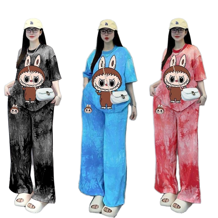La-Bu-Bu Colorful Patch Girls Casual Set main image 1