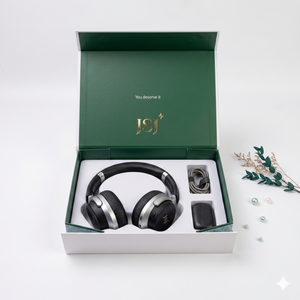 Caja <span class=keywords><strong>de</strong></span> Regalo <span class=keywords><strong>de</strong></span> Lujo en Verde Bosque con Inserto Blanco para Equipos <span class=keywords><strong>de</strong></span> Audio Premium y Estuche <span class=keywords><strong>de</strong></span> Medios <span class=keywords><strong>de</strong></span> Comunicación para Influencers Profesionales - Product Image 1