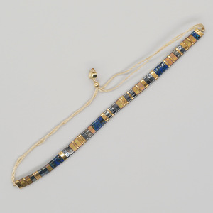 Bracelet Bohème Tila pour Femme, Perles Tila Arc-en-ciel Élastiques, Perles Plates Carrées Empilables, Bracelet Japonais Pulseira Miyuki - Product Image 3
