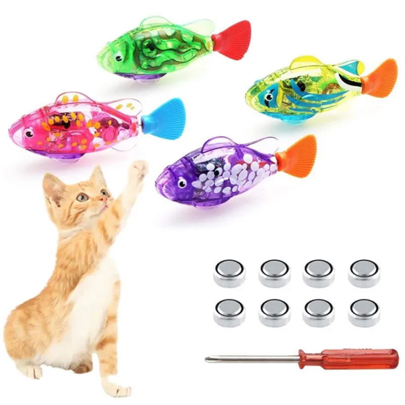 Good Quality Interactive Swimming Robot Fish Toy for Cat/Dog with LED Light Cat & Dog Toy