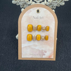 Mayorista Proveedor Hecho A Mano Oro Navidad Copo De Nieve Prensa <span class=keywords><strong>Uñas</strong></span> Corto Francés Ojo De Gato Nail Art Designs - Product Image 1